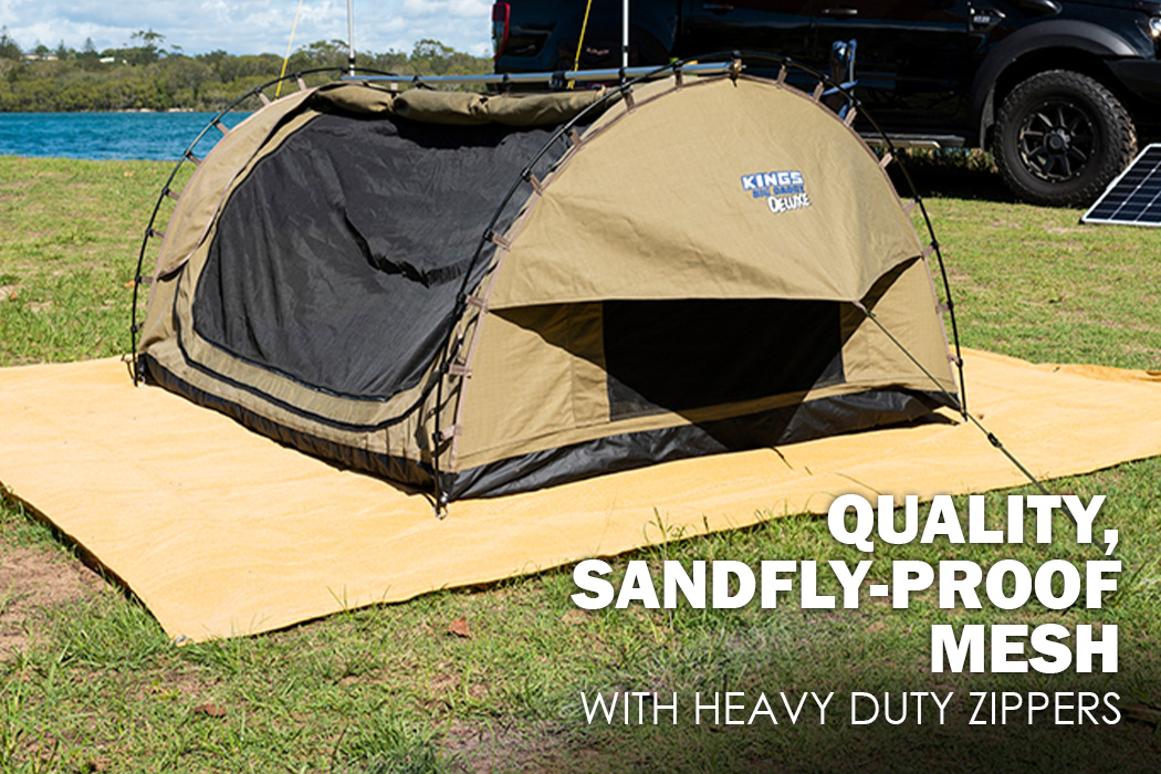 Adventure Kings Big Daddy Deluxe Double Swag 70mm Mattress Optional Bag